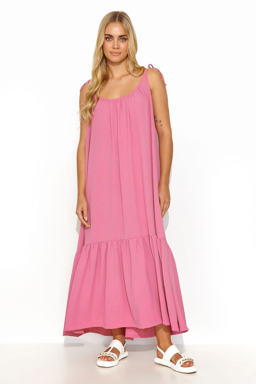Breezy Ruffle Maxi Dress - Pink 2 / one-size-fits-all - Sport Finesse