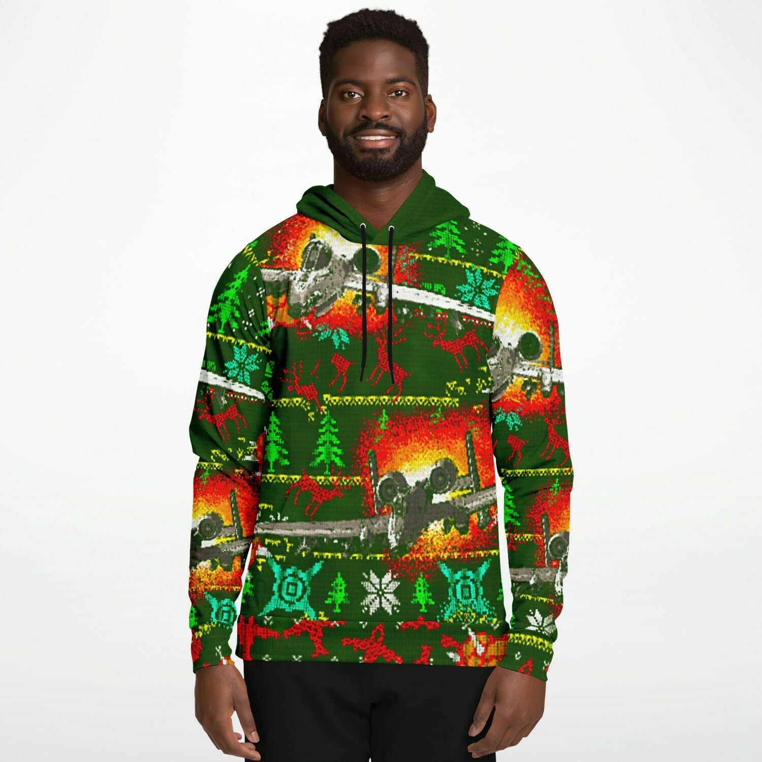 Aircraft Ugly Christmas Sweater Hoodie - Sport Finesse