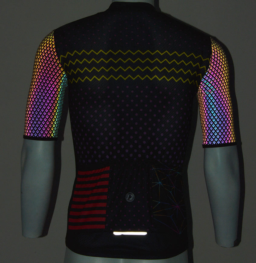 Night riding colorful reflective cycling jersey - Sport Finesse