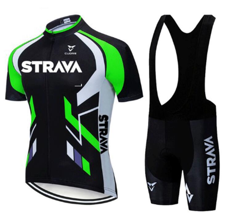 Strava Summer Cycling Short Suit - Green / 2XL / Black Bib Set - Sport Finesse