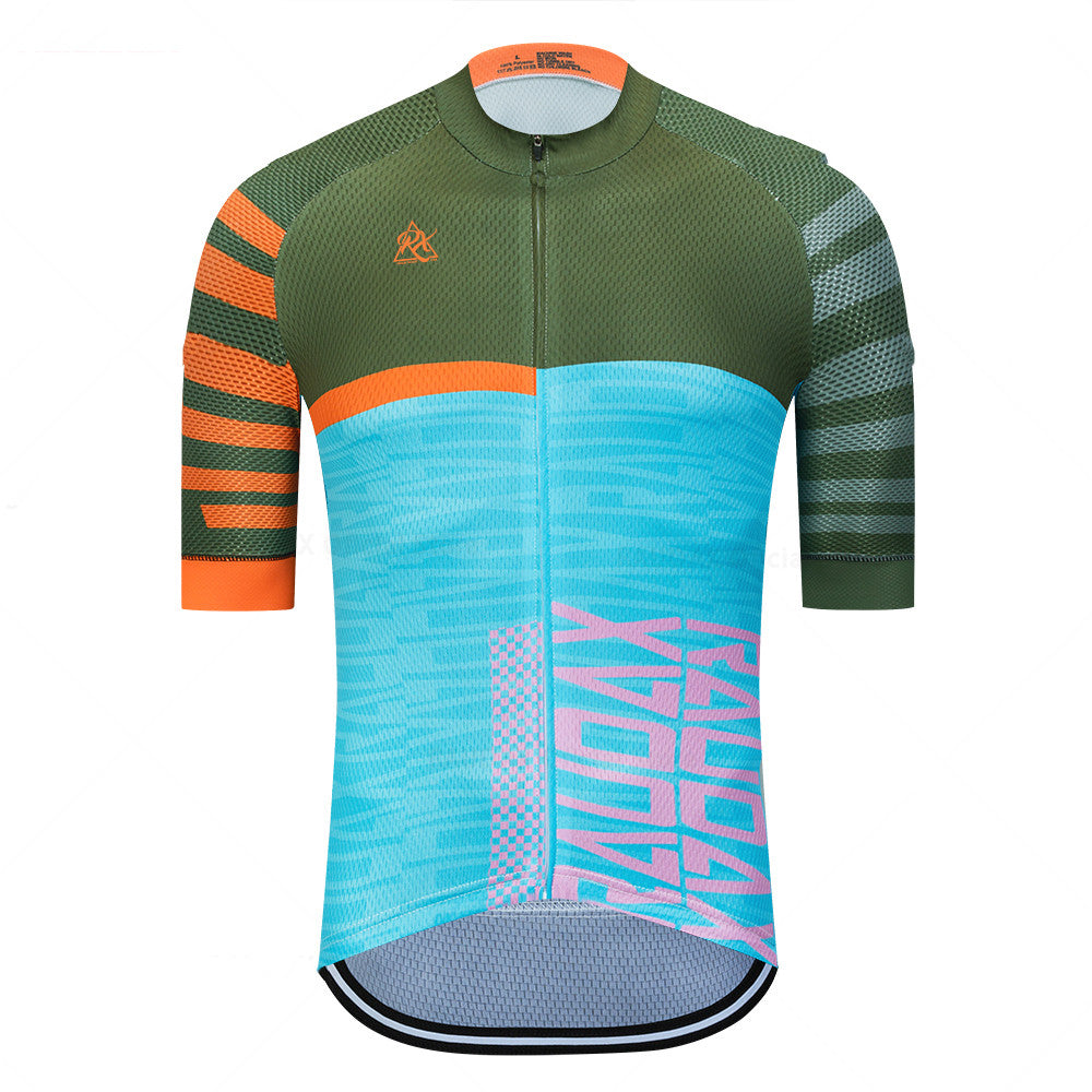 Raudax Summer Short Sleeve Triathlon Cycling Jersey - Sky Blue Green / XS - Sport Finesse