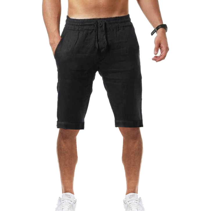 Summer New Casual Sports Cotton and Linen Shorts