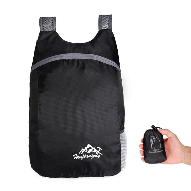 20L Lightweight Packable Backpack - Black Color - Sport Finesse