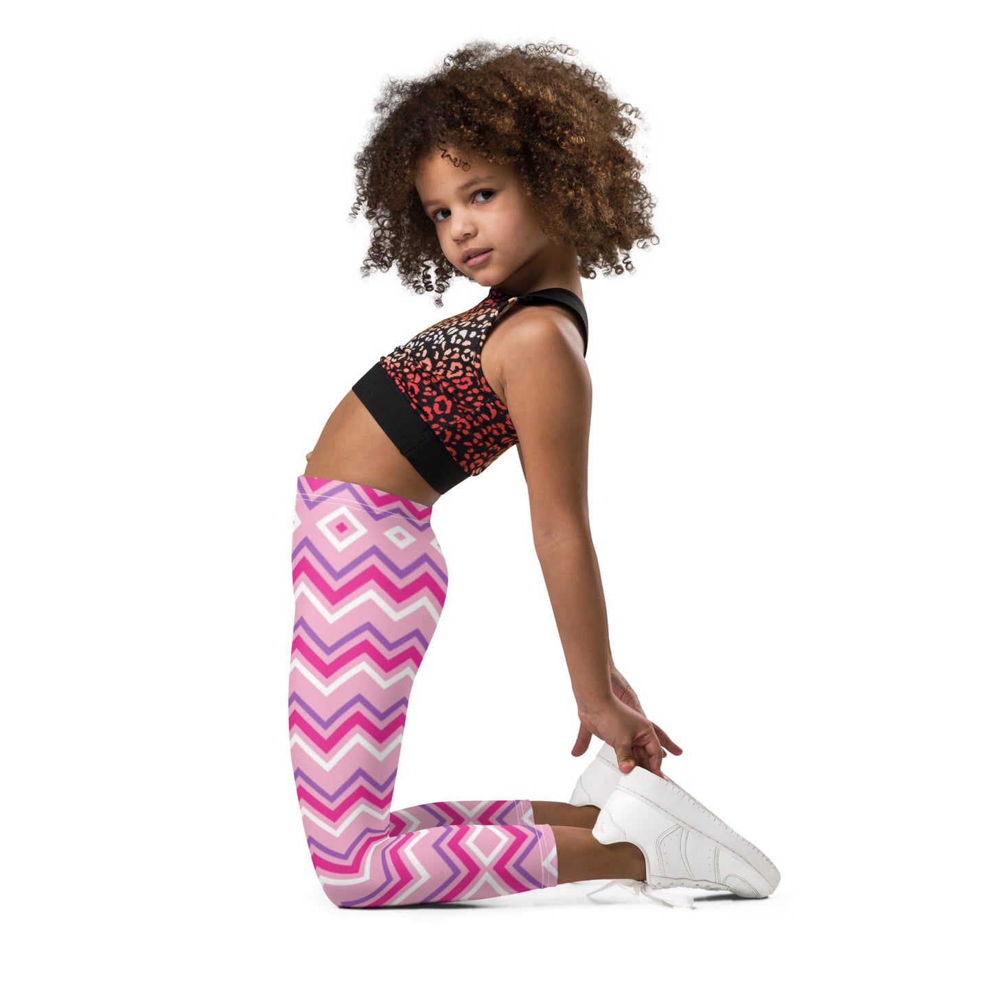 Pink Superhero stripes Leggings - Sport Finesse