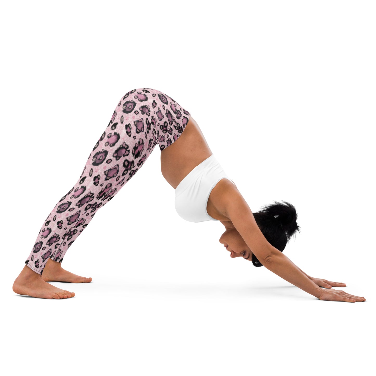 Pink Leopard Spots Yoga Leggings - Sport Finesse