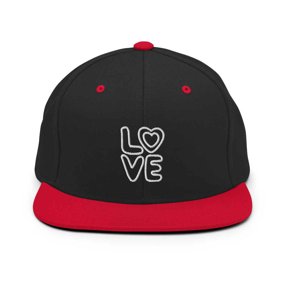 Love Snapback Hat - Black/ Red - Sport Finesse