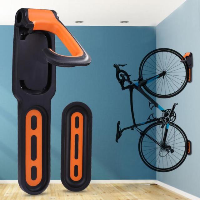 Practical Wall Hook Holder Bicycle Stand - Black Orange - Sport Finesse