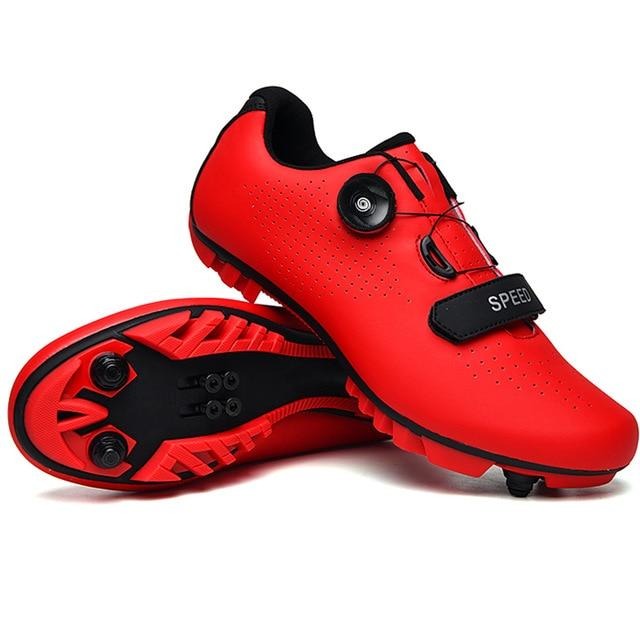 Speed Mountain Bike Cycling Shoes - Red MTB / 8 - Sport Finesse