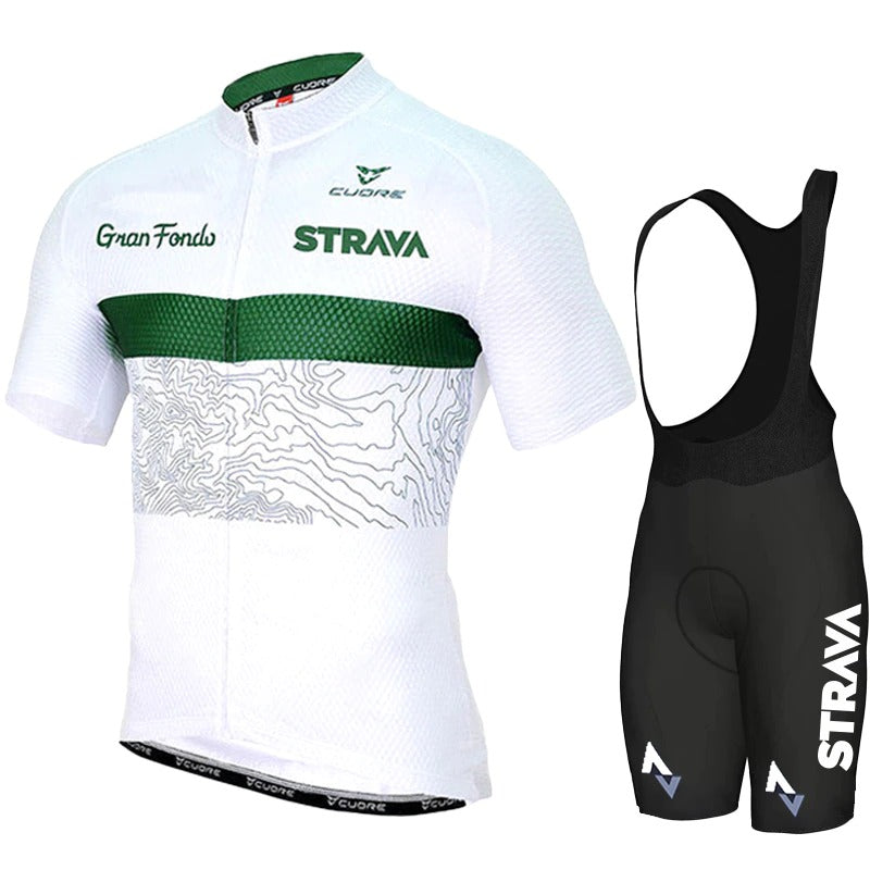 Solid White Summer Cycling Set - Green / XXS - Sport Finesse