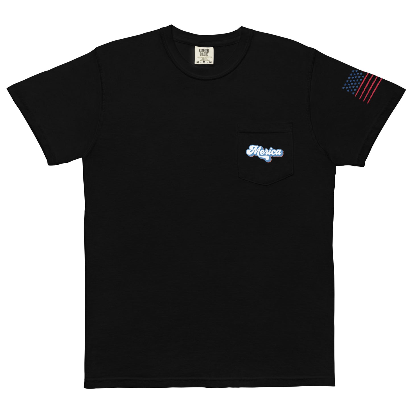 Wild and Free Merica garment-dyed pocket t-shirt - Black / S - Sport Finesse