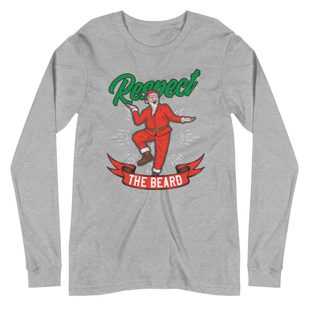 Respect the Beard Long Sleeve Tee - Athletic Heather / XS - Sport Finesse