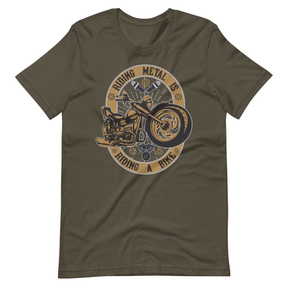 Riding Metal is Riding a Bike T-Shirt