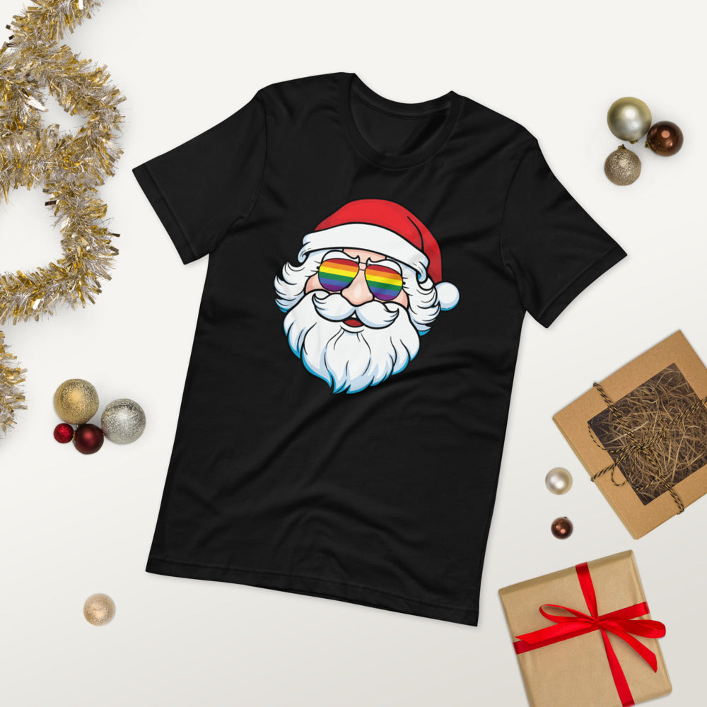 Santa Claus wearing Pride Sunglass T-Shirt - Sport Finesse