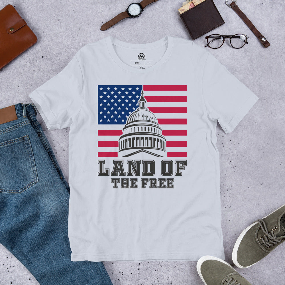 Land of the Free t-shirt - Light Blue / XS - Sport Finesse
