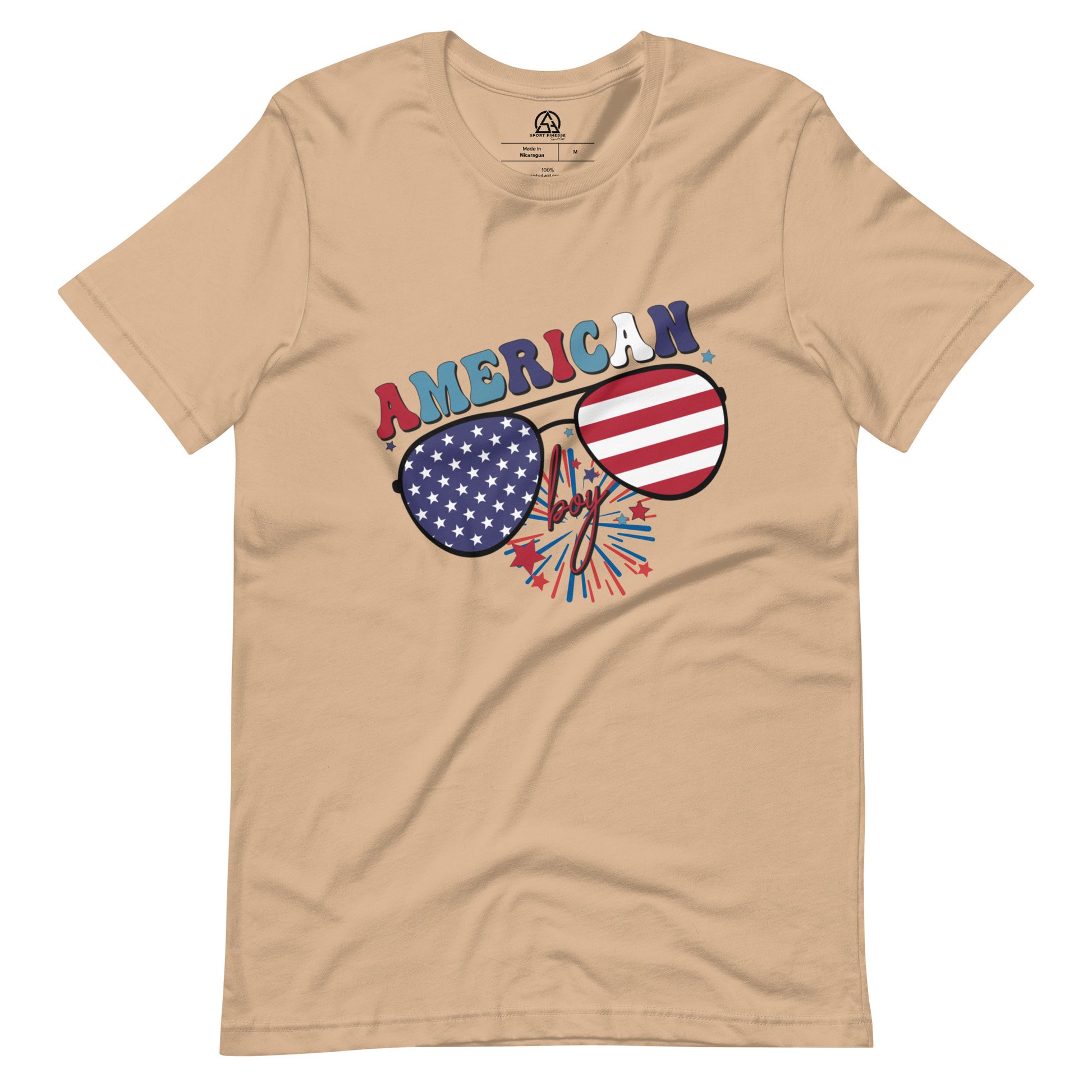 American Boy t-shirt - Tan / XS - Sport Finesse
