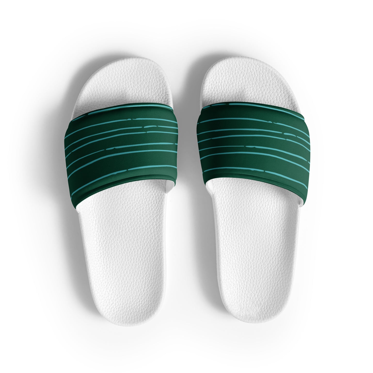 Green Lines Women's slides - White / 5.5 - Sport Finesse