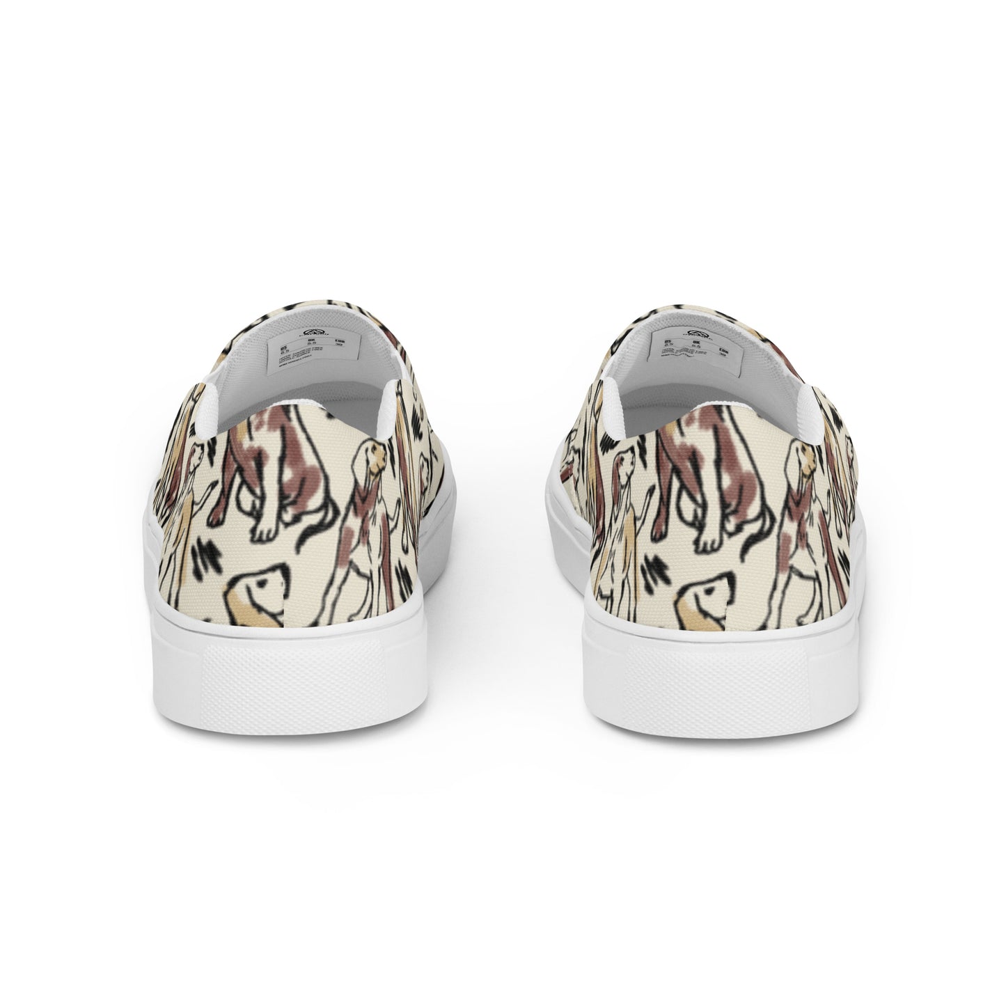 Dog Print Women’s slip-on canvas shoes - Sport Finesse