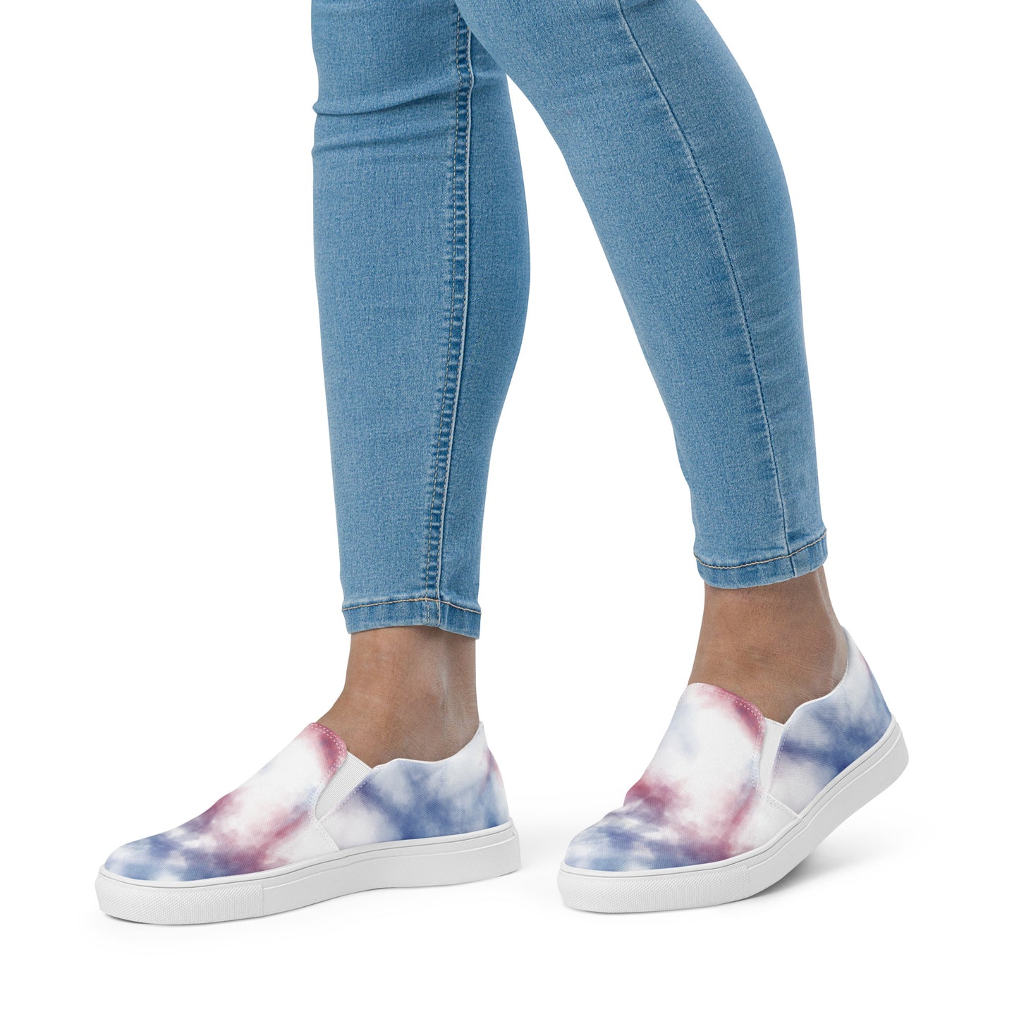 Pastel Tie Dye Women’s slip-on canvas shoes - Sport Finesse