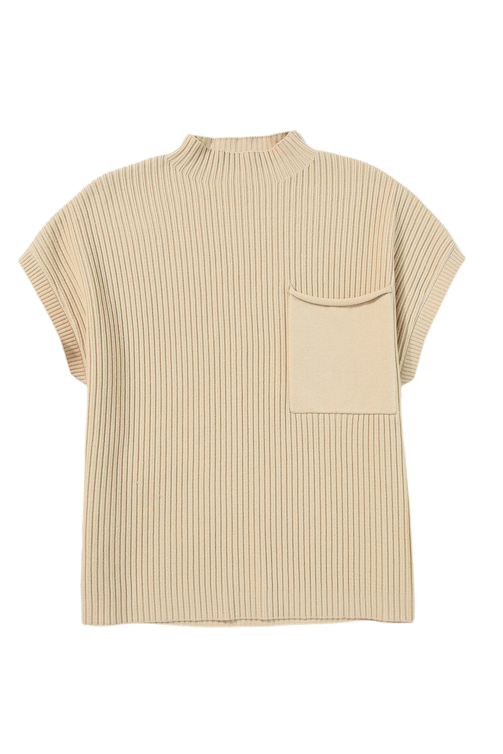 Cozy Breeze Ribbed Short-Sleeve Sweater