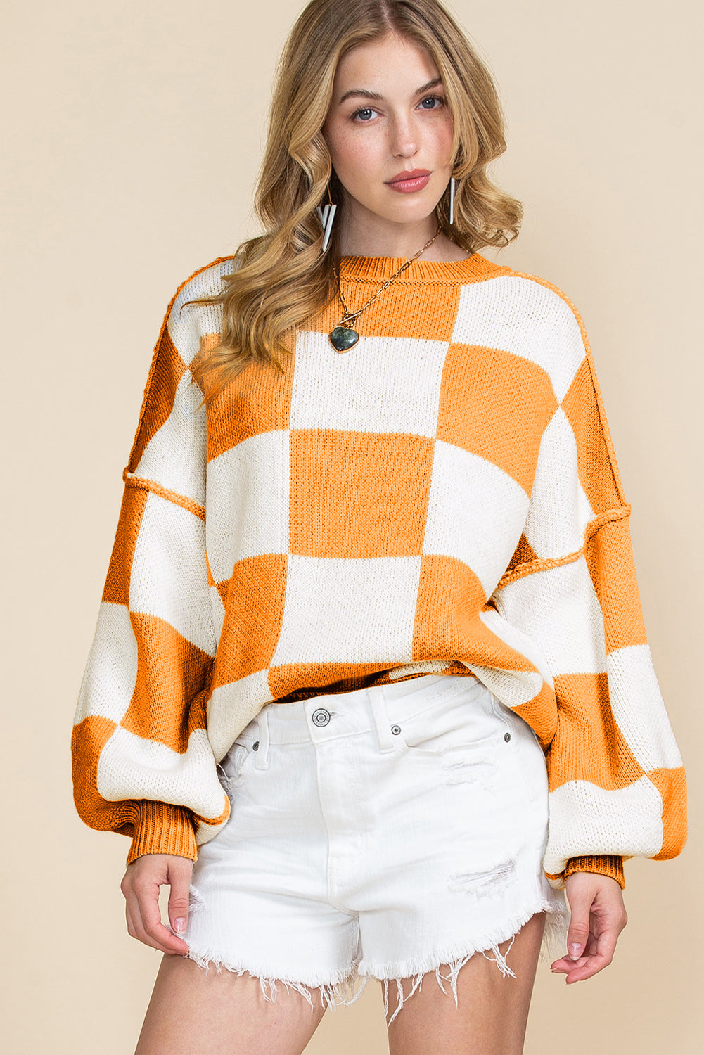 Plaid & Cozy Bishop Sleeve Sweater