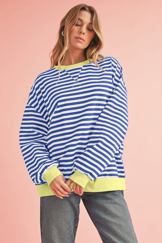 Chill Vibes Contrast Edge Oversized Sweatshirt