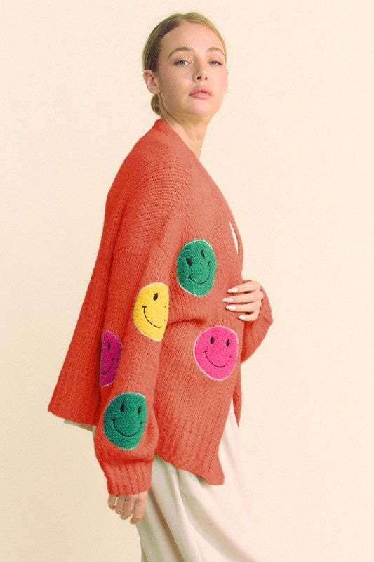 Rusty Cozy Smile Cardigan