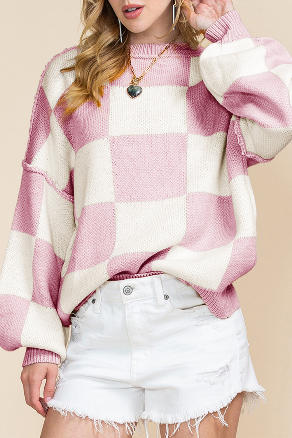 Plaid & Cozy Bishop Sleeve Sweater