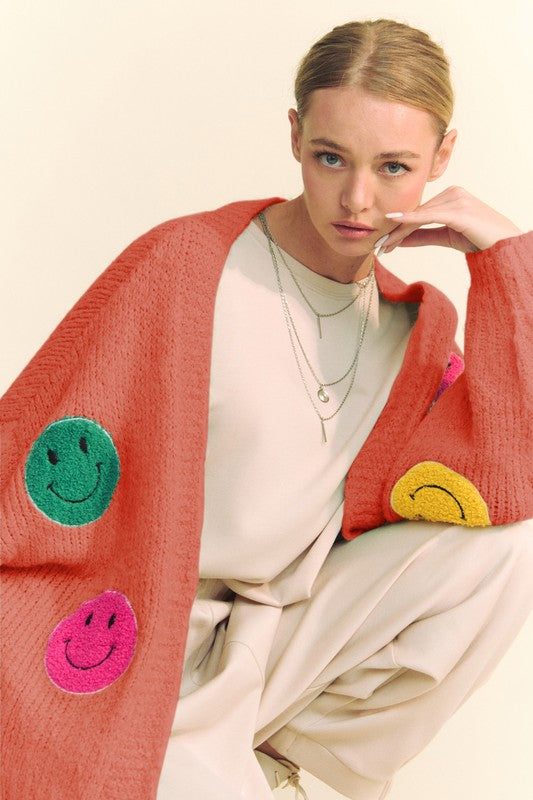 Rusty Cozy Smile Cardigan