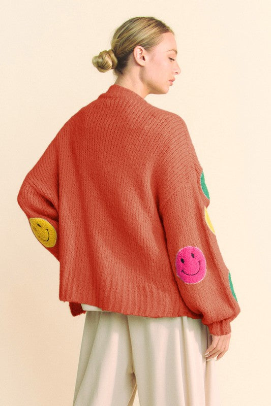 Rusty Cozy Smile Cardigan