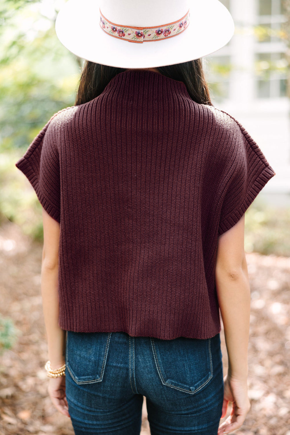 Cozy Breeze Ribbed Short-Sleeve Sweater