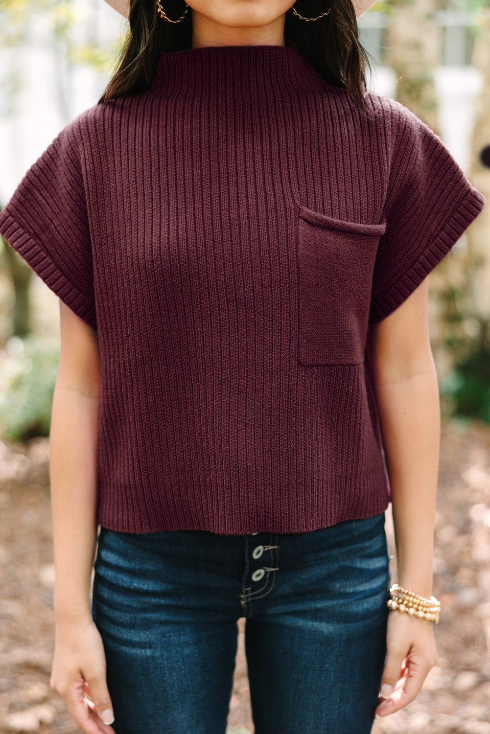 Cozy Breeze Ribbed Short-Sleeve Sweater