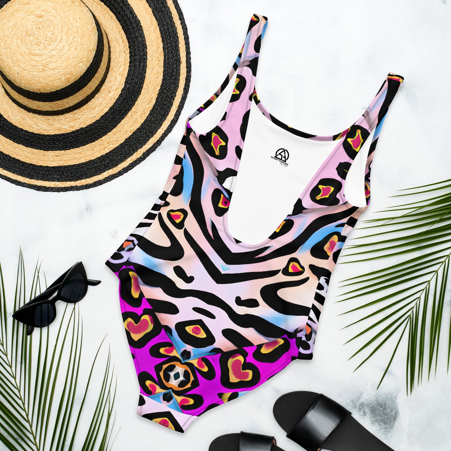 Modern Animal Print One-Piece Swimsuit