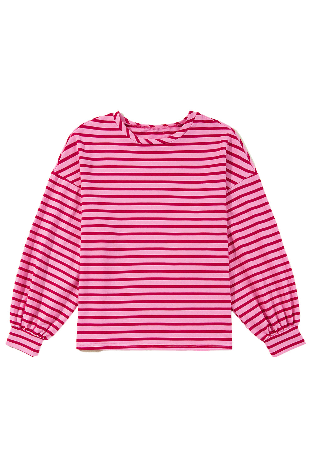 Sachet Pink Striped Oversized Long Sleeve Sweatshirt