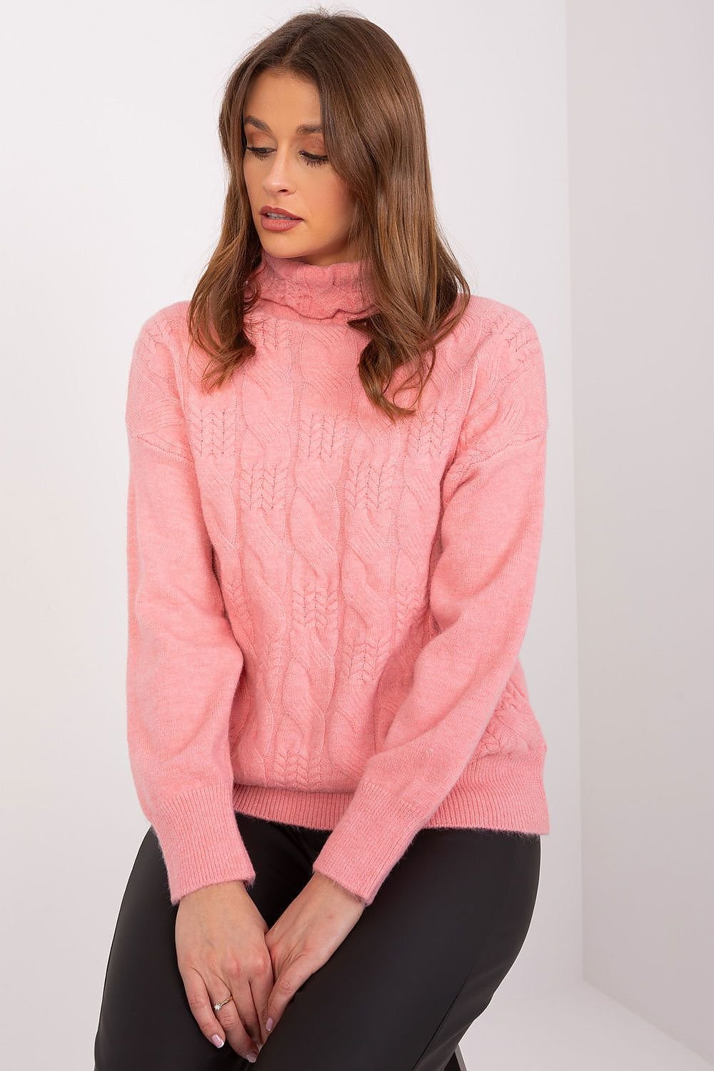 Cozy Vibe Variegated Turtleneck