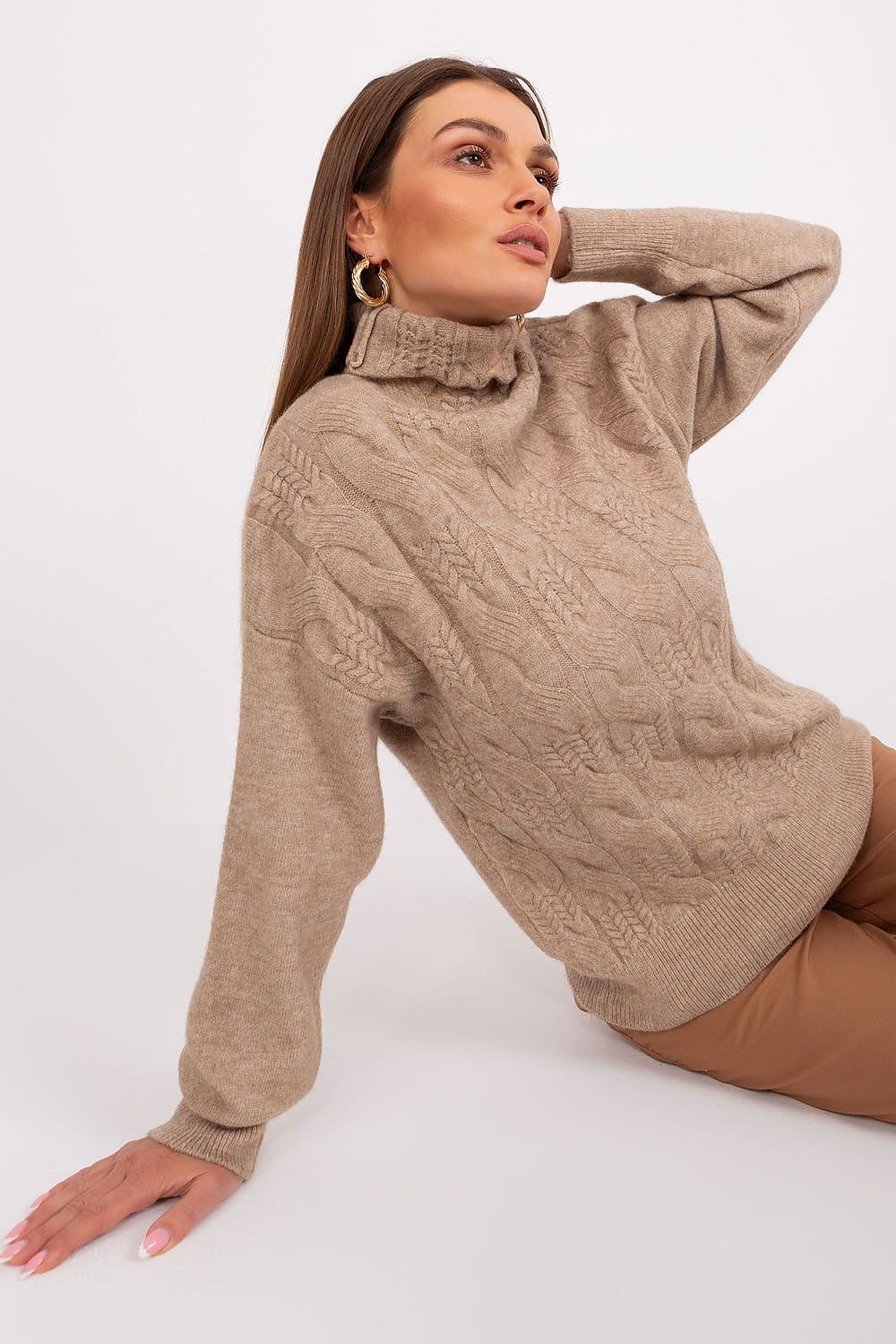 Cozy Vibe Variegated Turtleneck