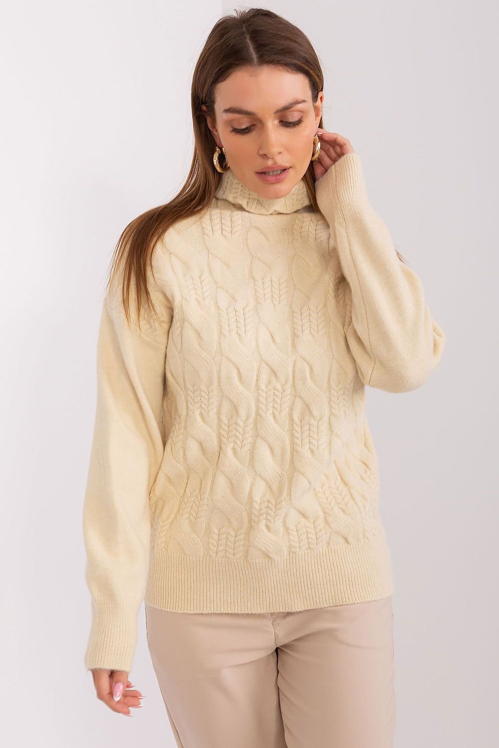 Cozy Vibe Variegated Turtleneck