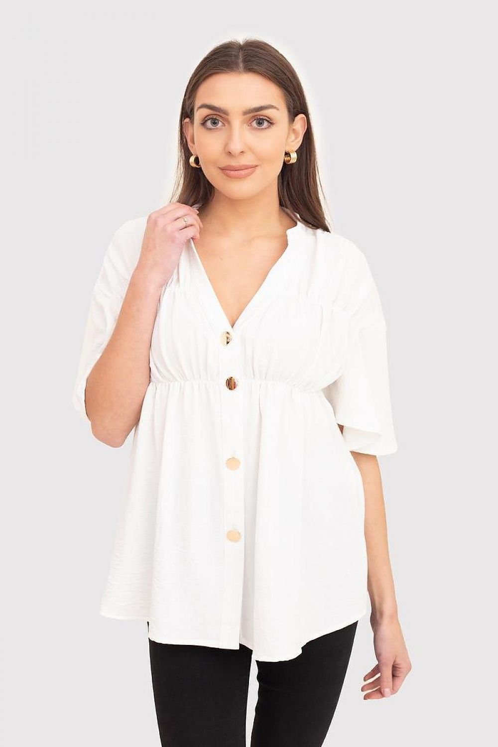 Breezy Button-Down Elegance Shirt