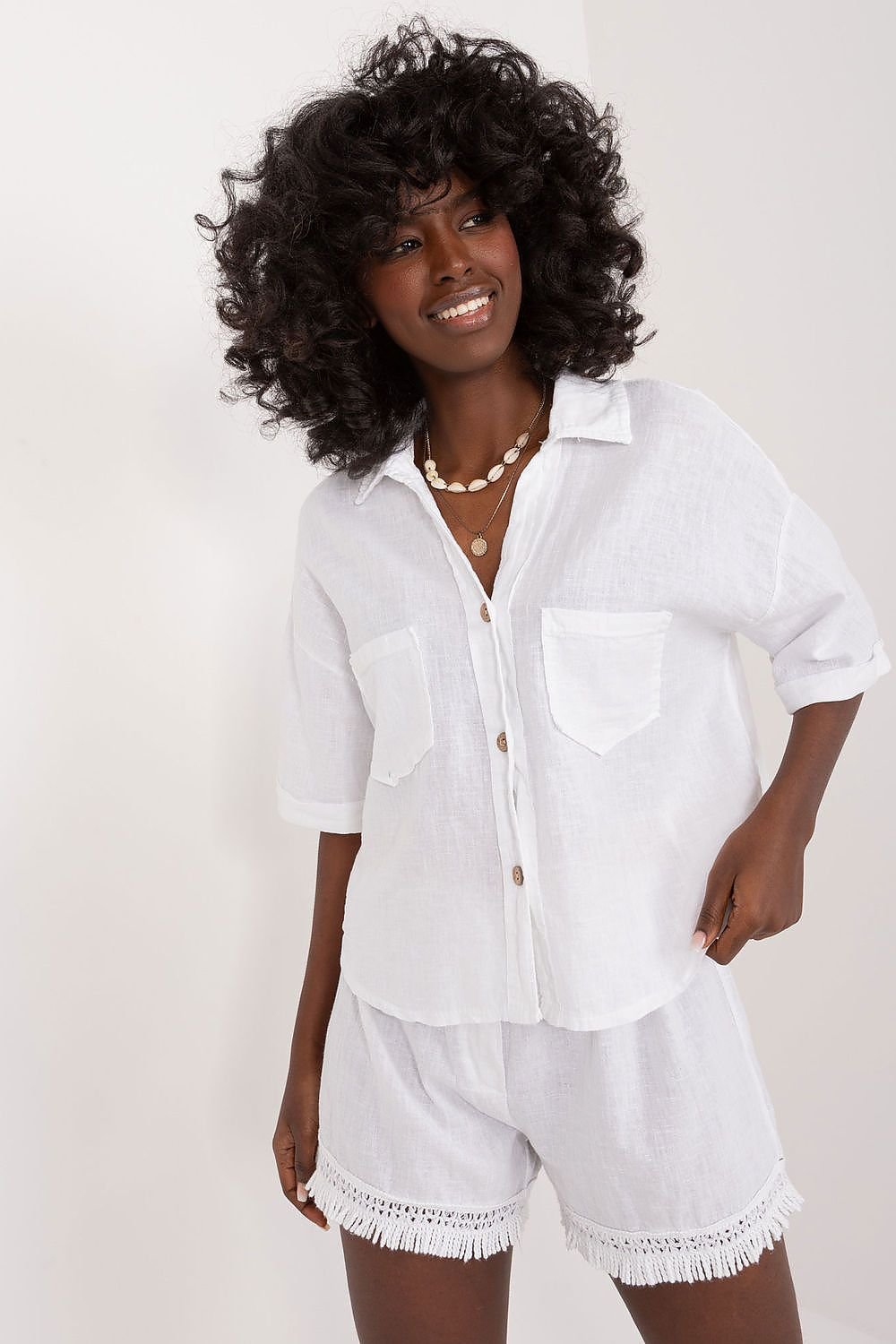 Summer Day Breezy Linen Blend Shirt