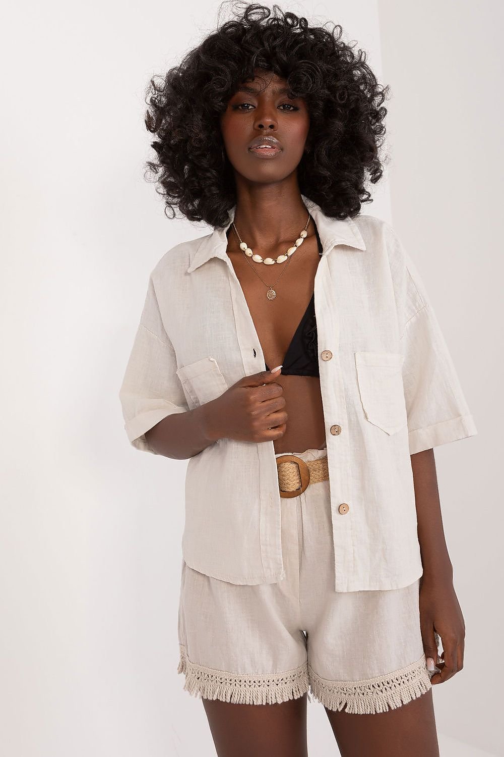 Summer Day Breezy Linen Blend Shirt