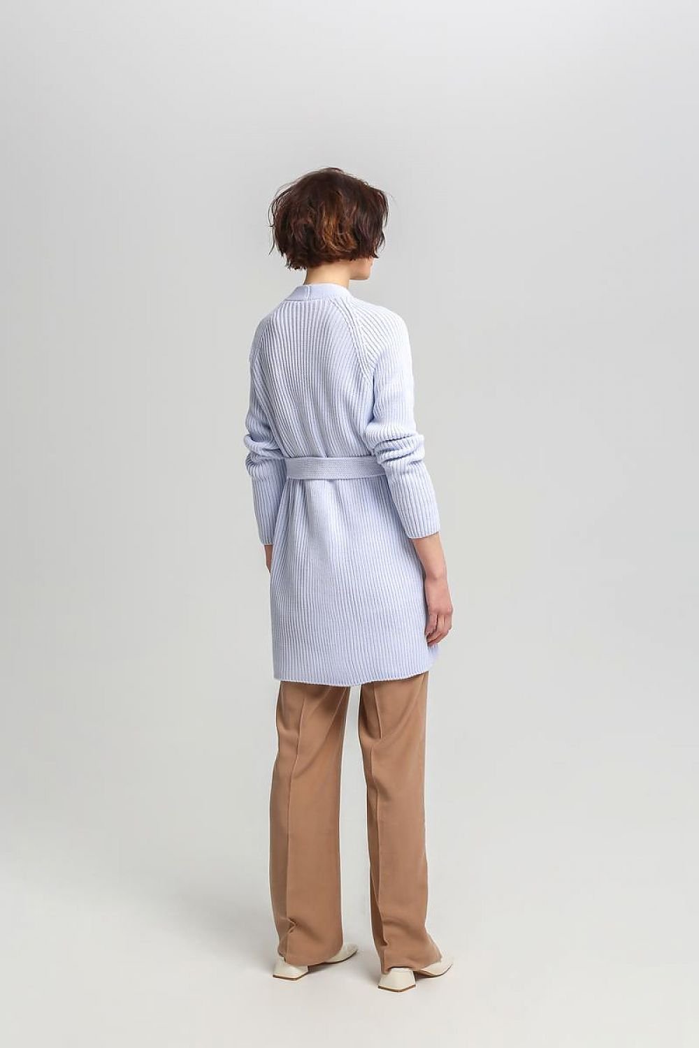 Snug Elegance Longline Tie Cardigan