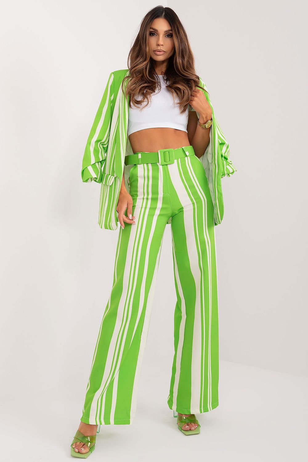 Modern Striped Comfort Wide-Leg Pants