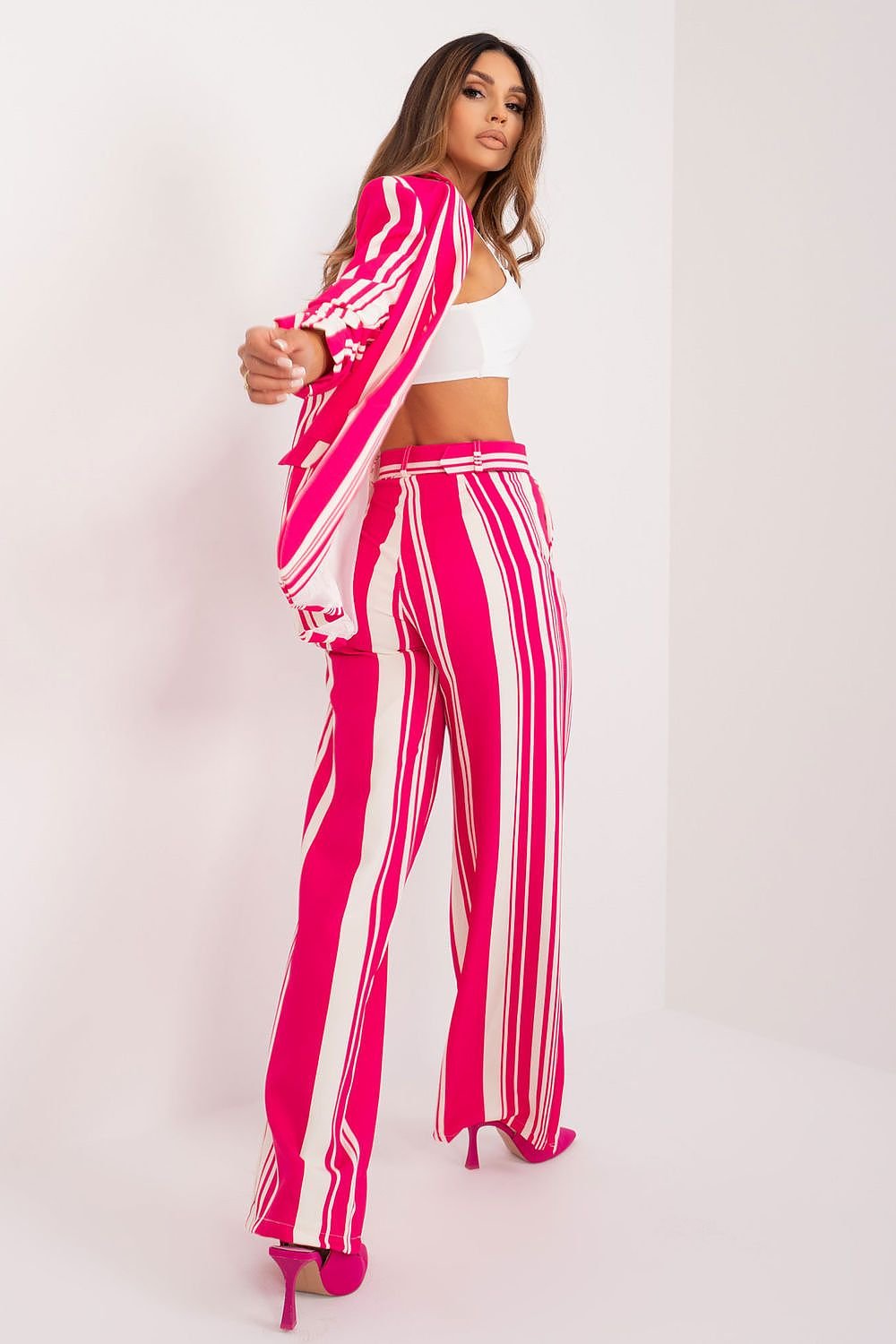 Modern Striped Comfort Wide-Leg Pants