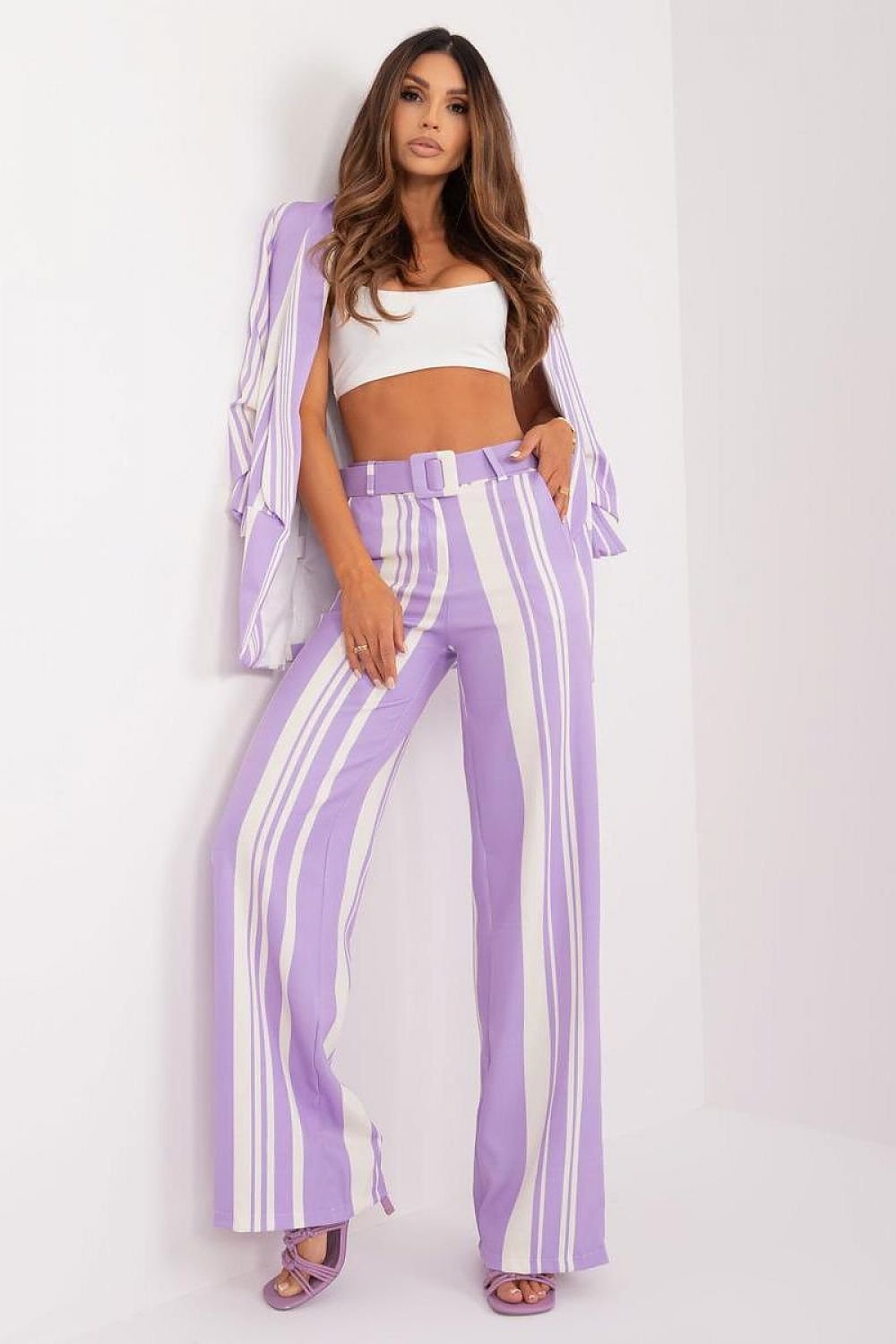 Modern Striped Comfort Wide-Leg Pants