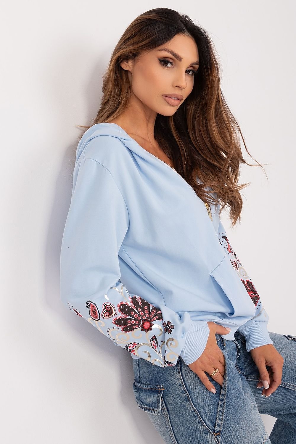 Trendy Vibe Printed Zipped Hooded Jacket