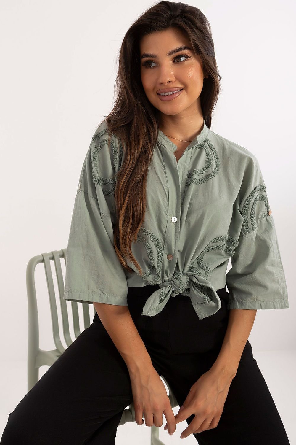 Elegant Breeze Embroidered Shirt