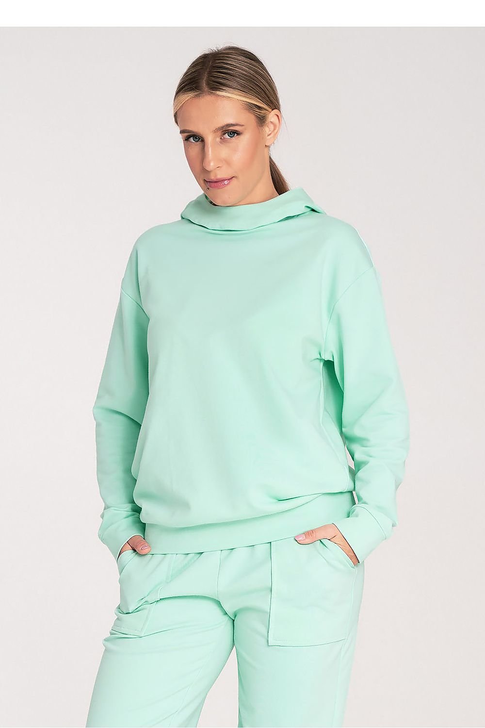 Cozy Vibes Ribbed Cuff Sweatshirt Hoodie