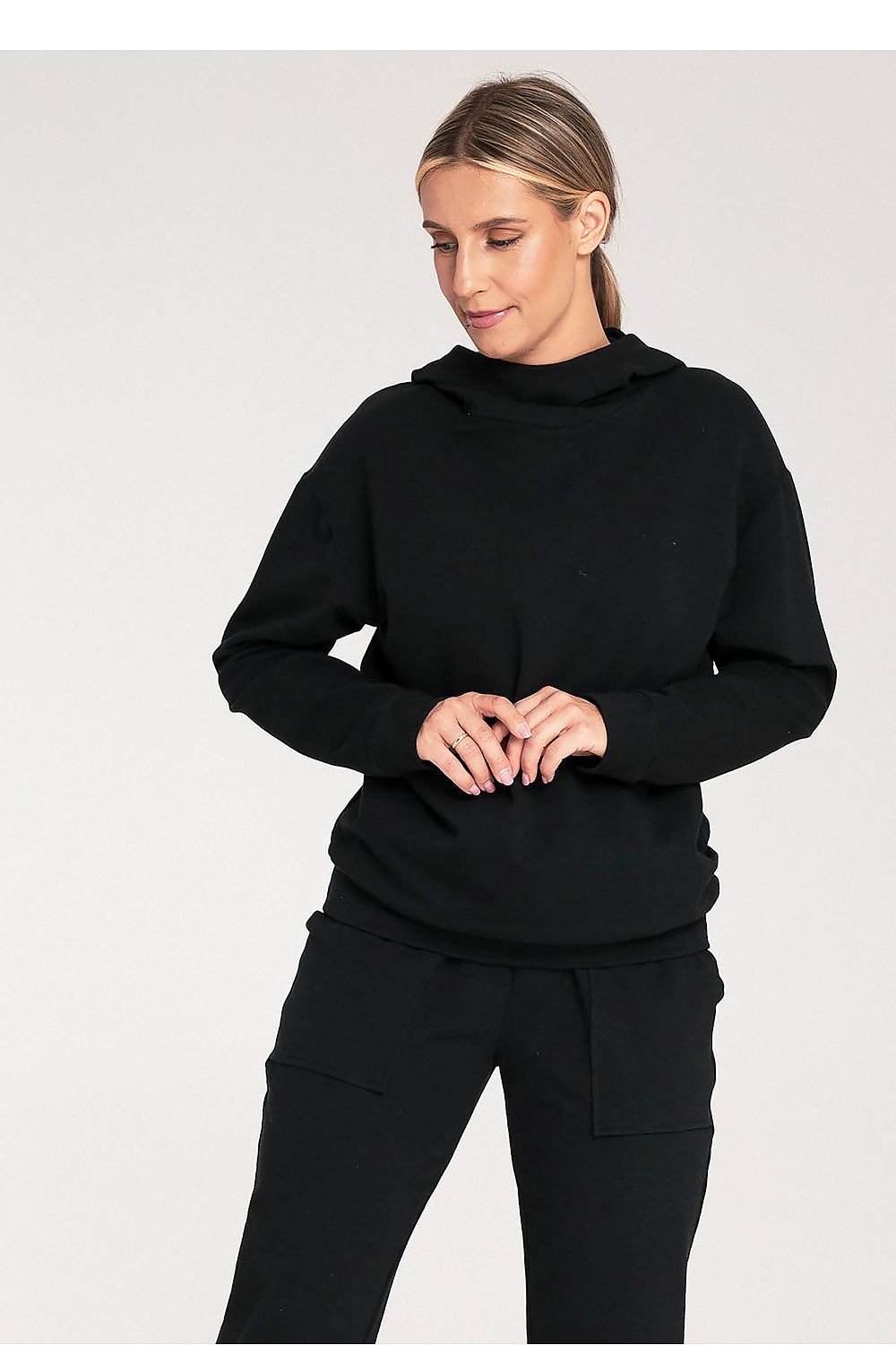 Cozy Vibes Ribbed Cuff Sweatshirt Hoodie