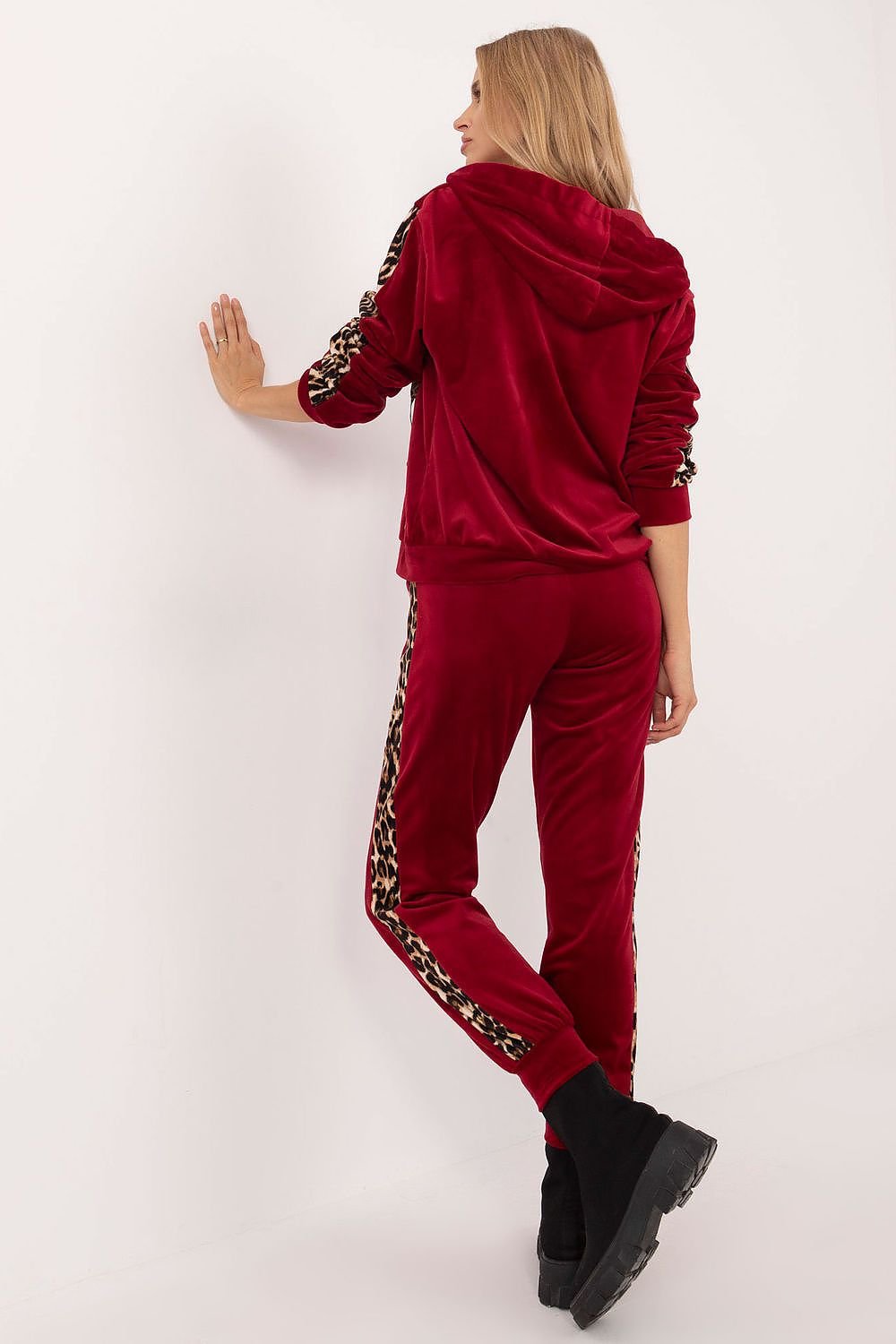 Sporty Chic Animal Print Velour Lounge Set