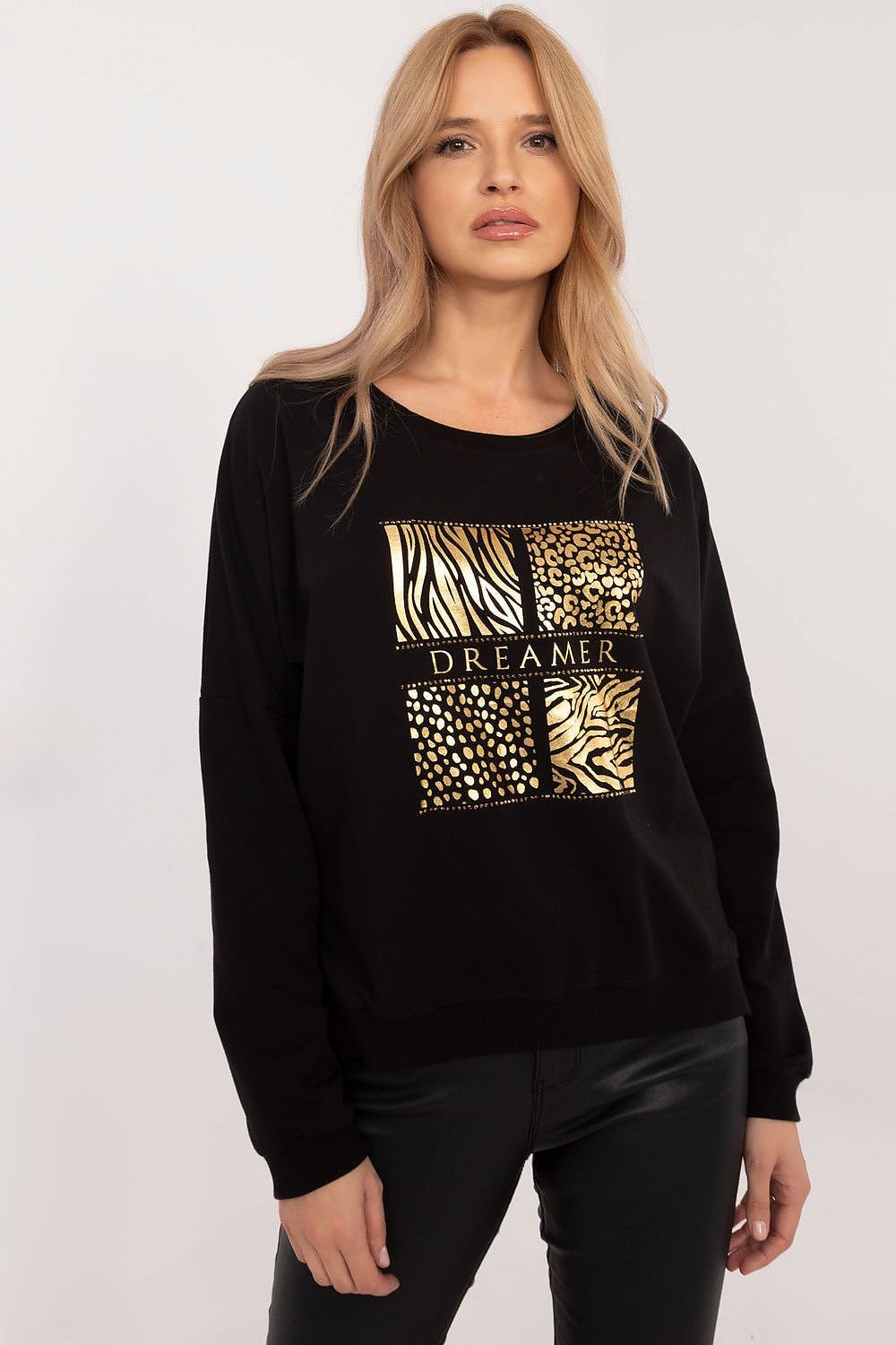 Rhinestone Radiance Cotton Sweatshirt