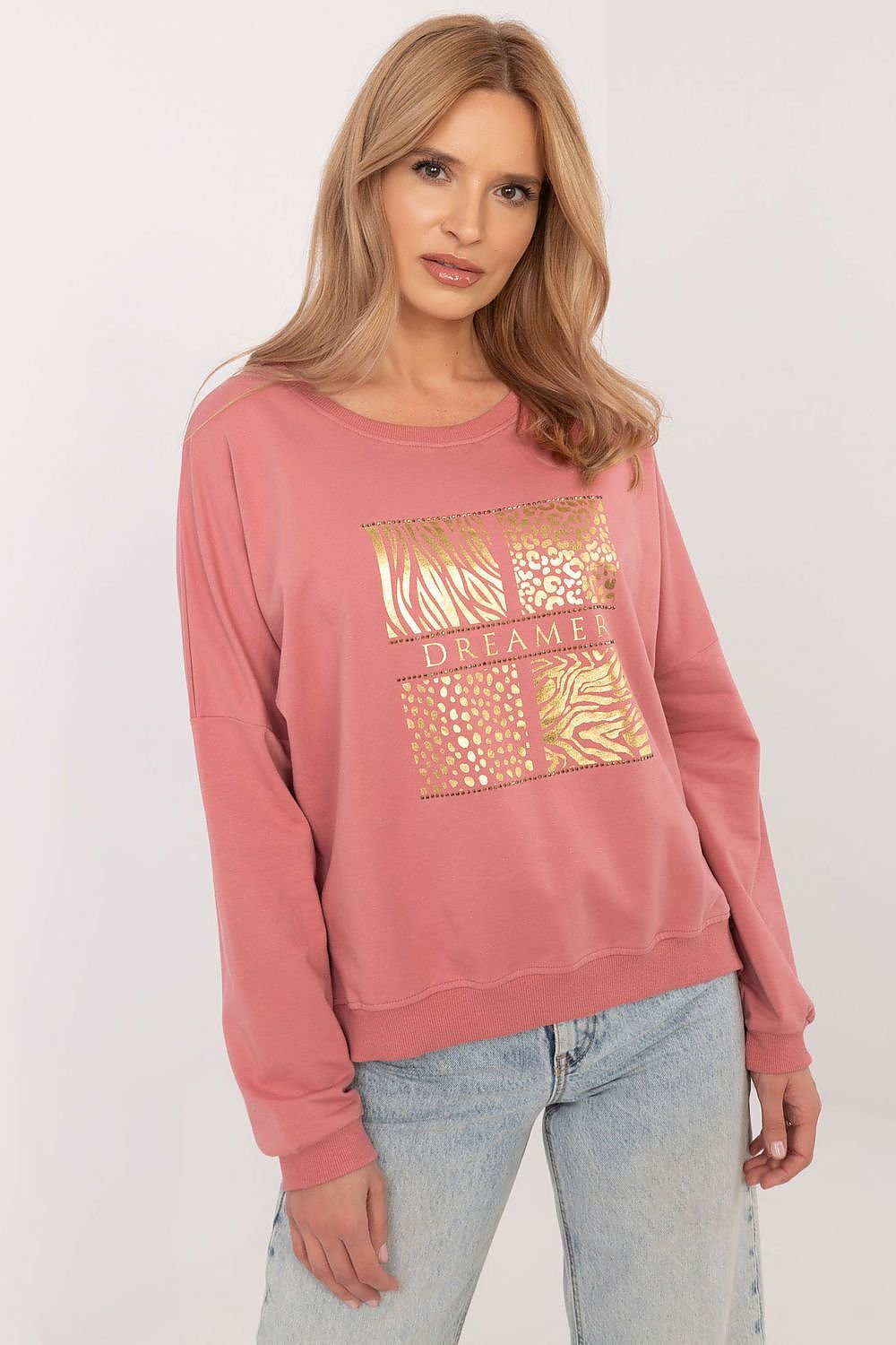 Rhinestone Radiance Cotton Sweatshirt